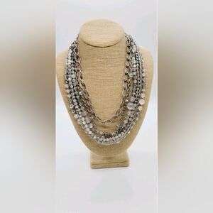 White House Black Market Beaded Layered Necklace